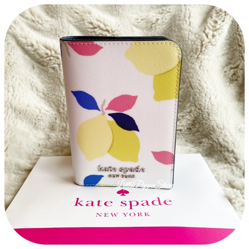 NWT KATE SPADE CAMERON LEMON ZEST PASSPORT HOLDER